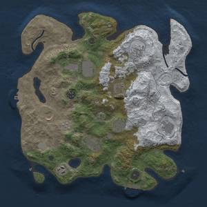 Thumbnail Rust Map: Procedural Map, Size: 3500, Seed: 662851258, 19 Monuments