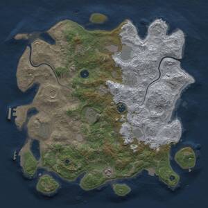 Thumbnail Rust Map: Procedural Map, Size: 3850, Seed: 549253757, 16 Monuments