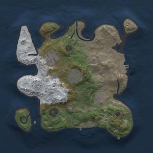 Thumbnail Rust Map: Procedural Map, Size: 2500, Seed: 799796500, 12 Monuments