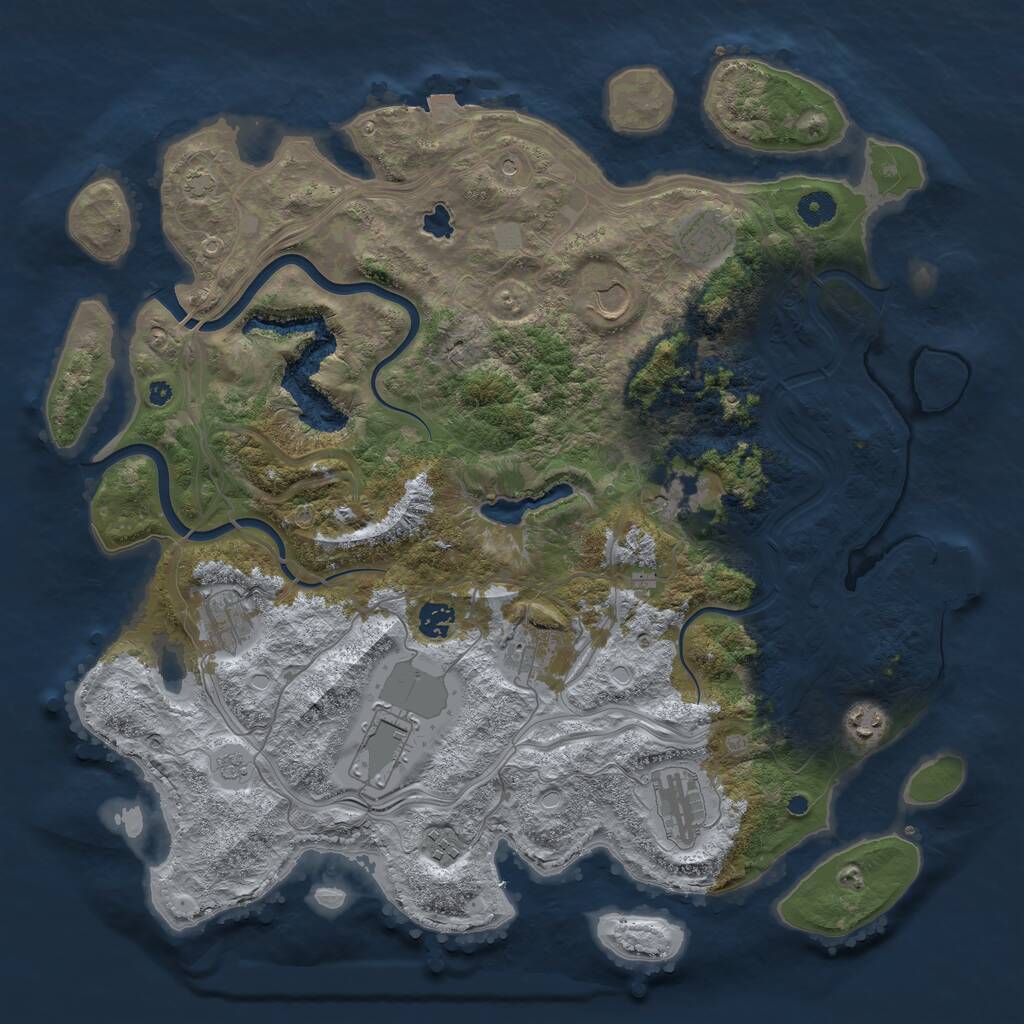 Rust Map: Procedural Map, Size: 4250, Seed: 816455921, 15 Monuments