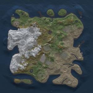 Thumbnail Rust Map: Procedural Map, Size: 3500, Seed: 859692561, 20 Monuments