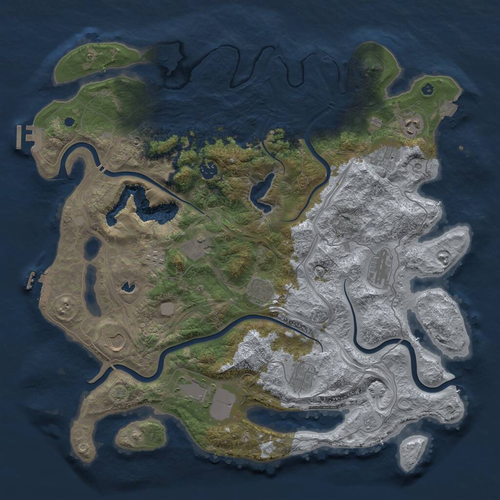 Rust Map: Procedural Map, Size: 4250, Seed: 567349, 16 Monuments