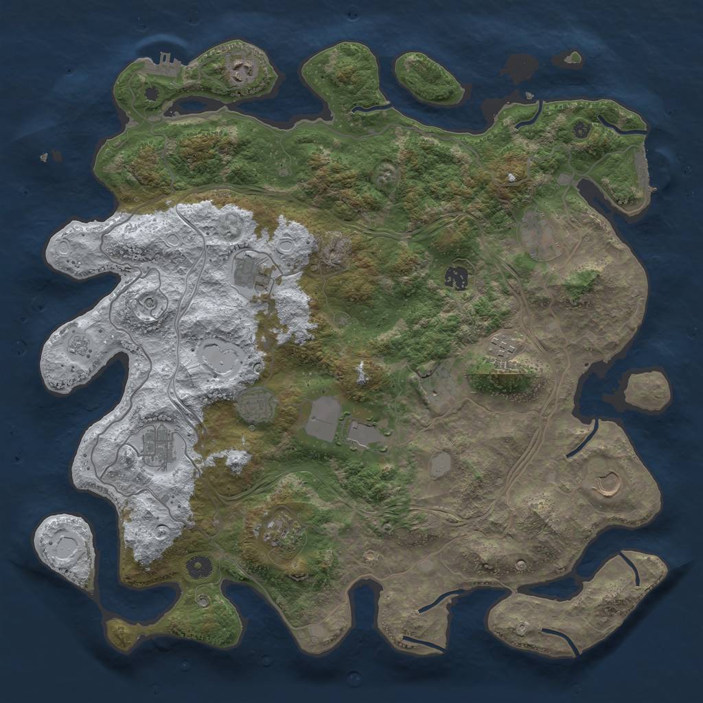 Rust Map: Procedural Map, Size: 4300, Seed: 471817, 20 Monuments