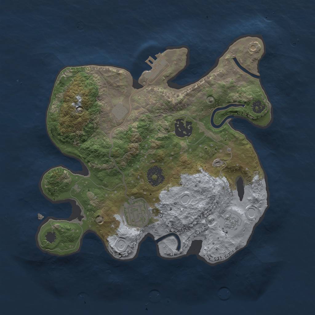 Rust Map: Procedural Map, Size: 2500, Seed: 89394, 9 Monuments