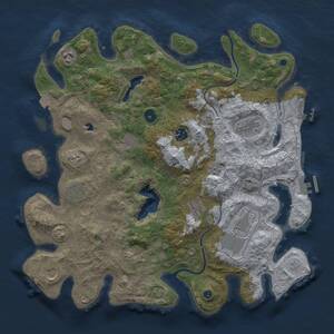 Thumbnail Rust Map: Procedural Map, Size: 4000, Seed: 344550090, 16 Monuments