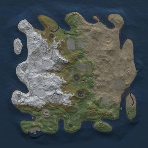 Thumbnail Rust Map: Procedural Map, Size: 3500, Seed: 16767, 19 Monuments