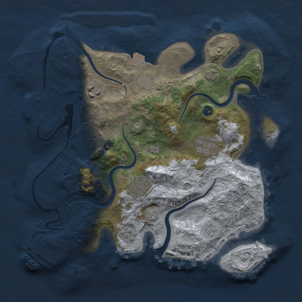 Rust Map: Procedural Map, Size: 3000, Seed: 314, 11 Monuments