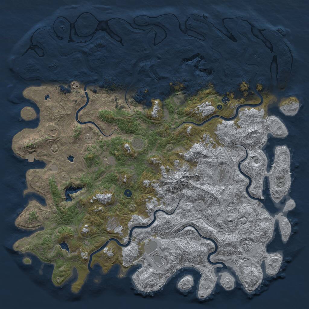 Rust Map: Procedural Map, Size: 6000, Seed: 20022589, 17 Monuments