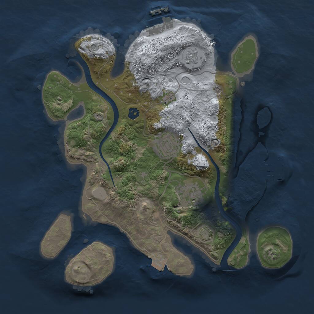 Rust Map: Procedural Map, Size: 2700, Seed: 32142069, 8 Monuments