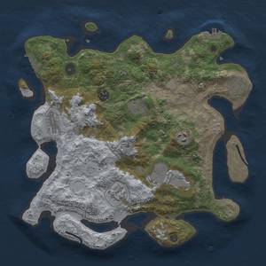 Thumbnail Rust Map: Procedural Map, Size: 3500, Seed: 49000, 17 Monuments