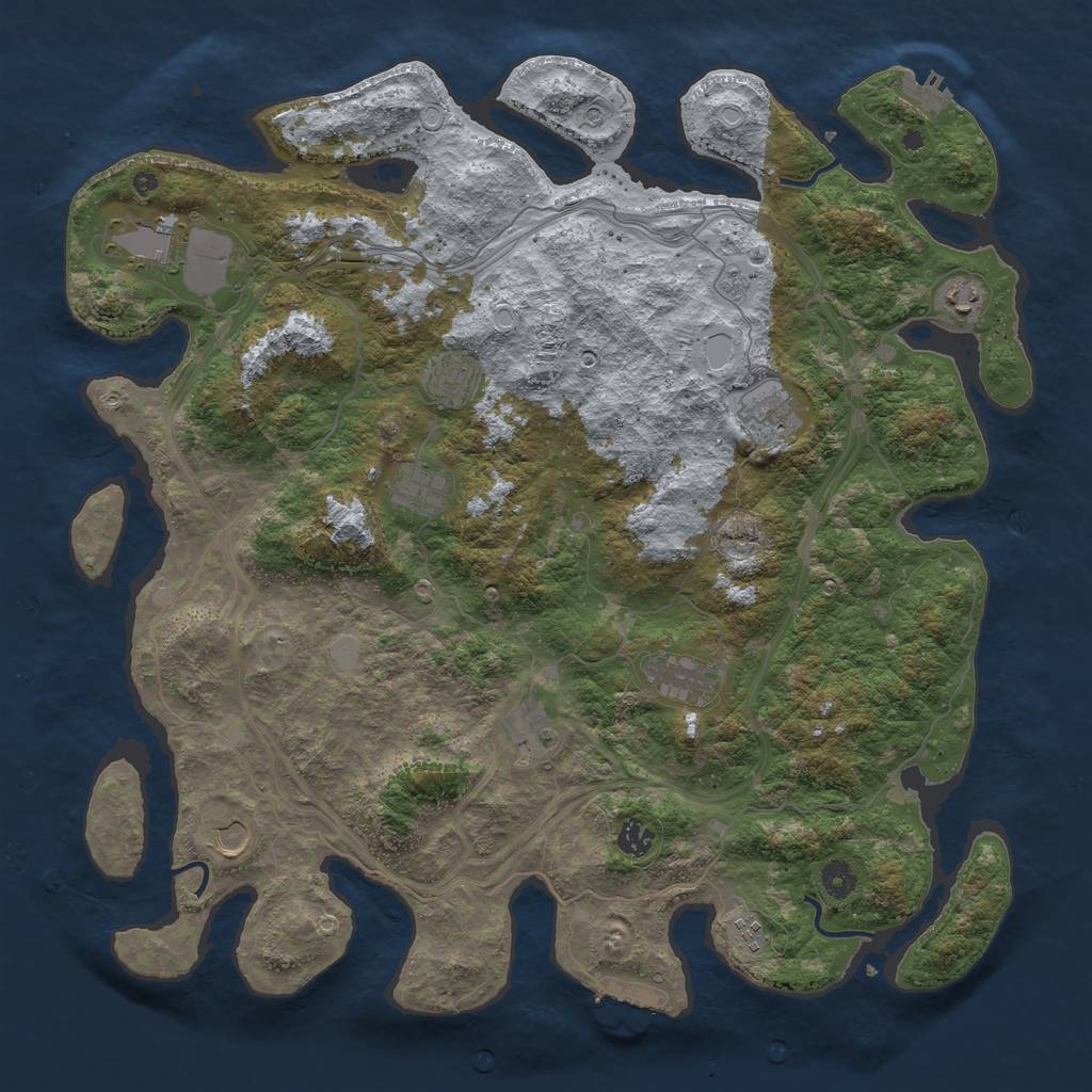 Rust Map: Procedural Map, Size: 4500, Seed: 286, 19 Monuments