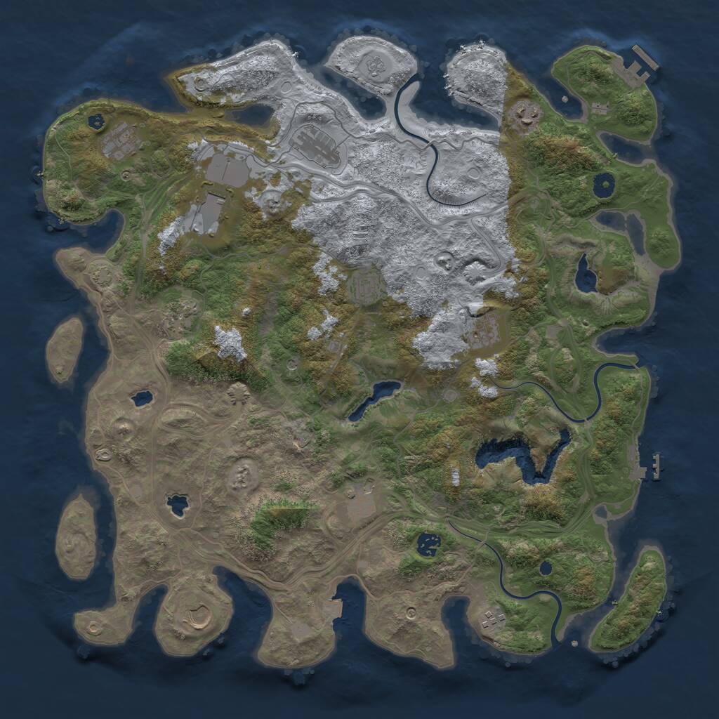 Rust Map: Procedural Map, Size: 4500, Seed: 286, 17 Monuments