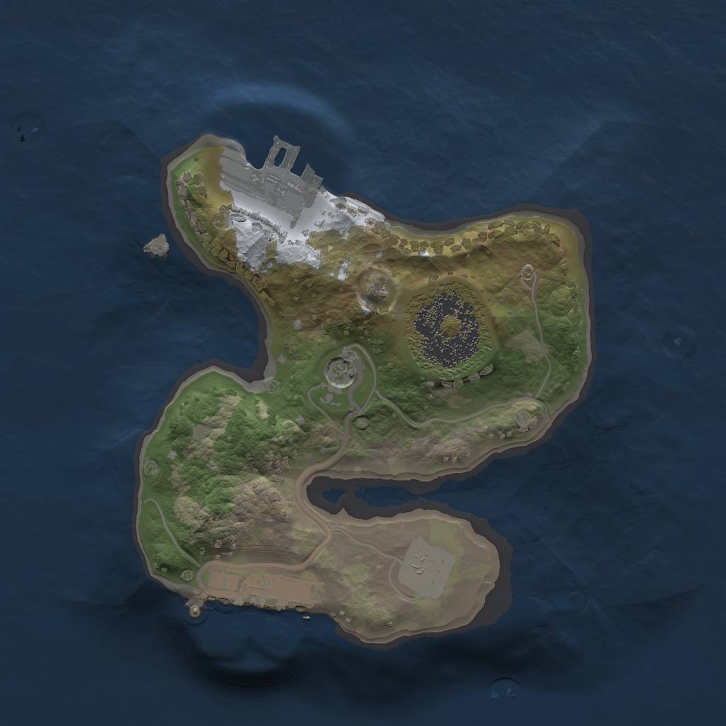 Rust Map: Procedural Map, Size: 1550, Seed: 10000, 7 Monuments