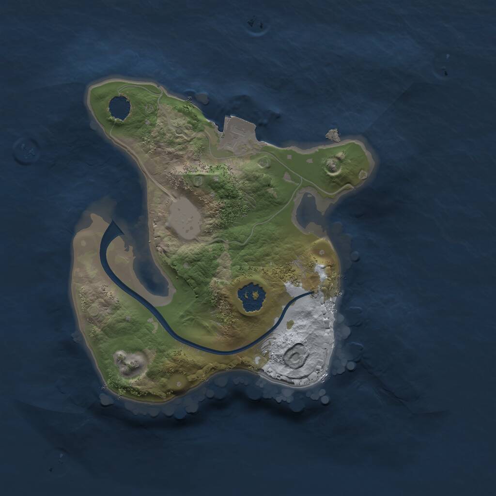 Rust Map: Procedural Map, Size: 1800, Seed: 976483, 1 Monuments