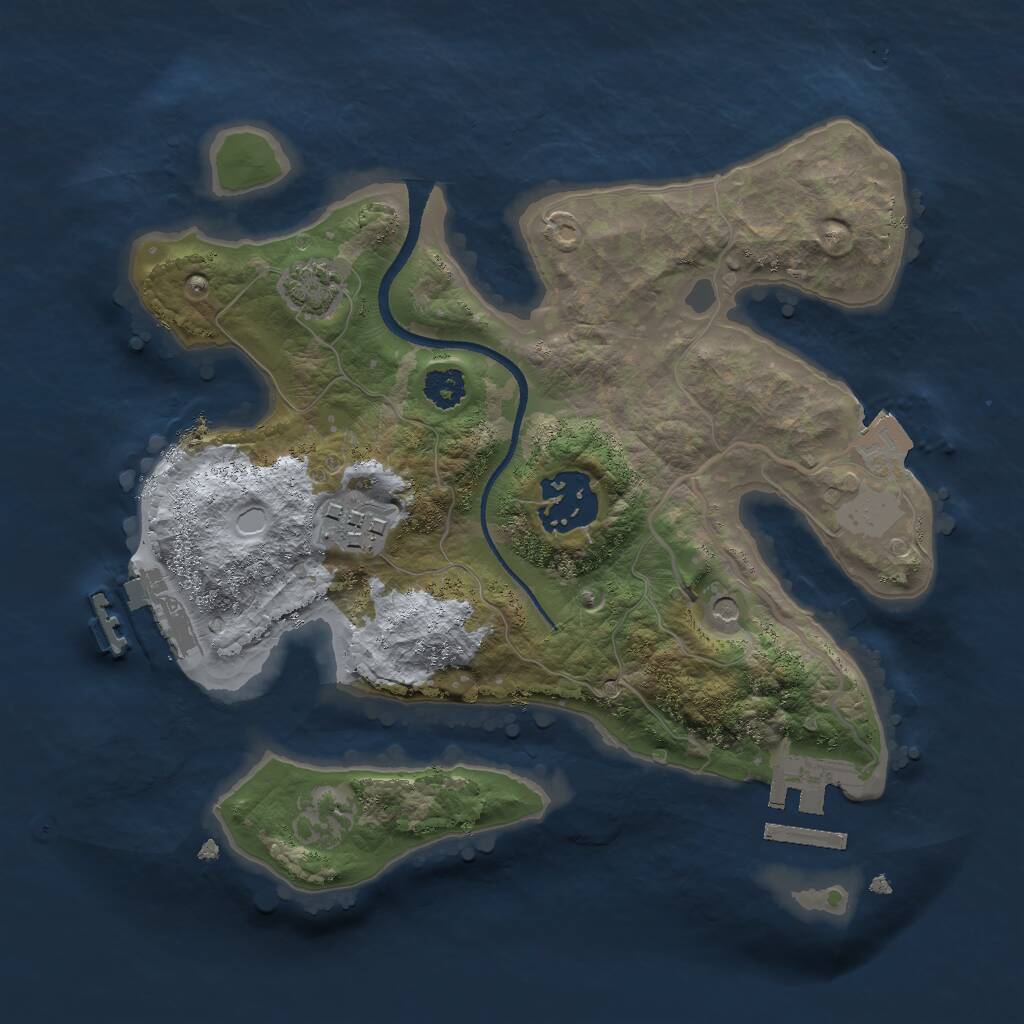 Rust Map: Procedural Map, Size: 2500, Seed: 567, 7 Monuments
