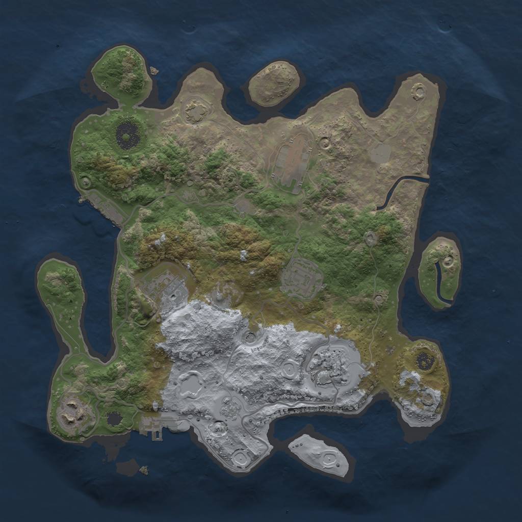 Rust Map: Procedural Map, Size: 3000, Seed: 5648544, 13 Monuments