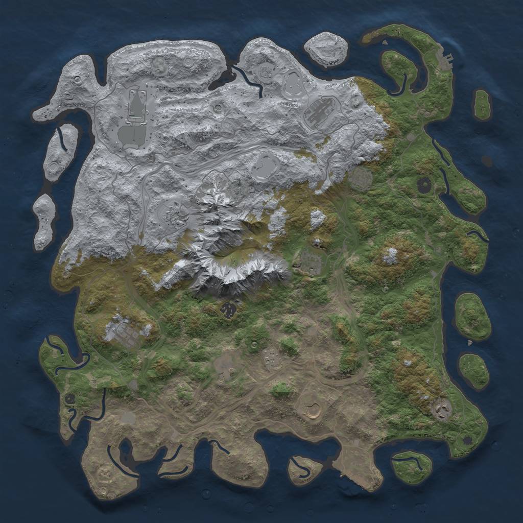 Rust Map: Procedural Map, Size: 5000, Seed: 15213, 20 Monuments