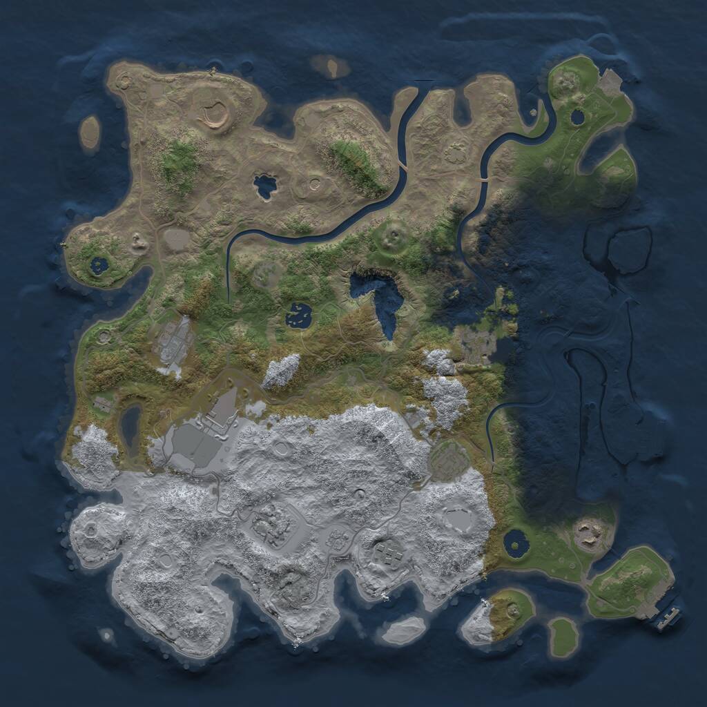 Rust Map: Procedural Map, Size: 4000, Seed: 229, 15 Monuments