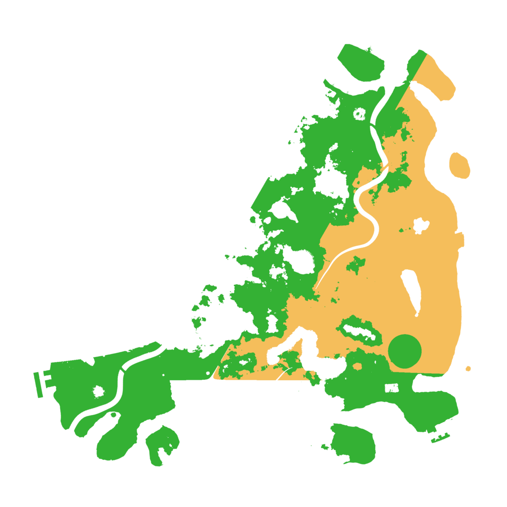 Biome Rust Map: Procedural Map, Size: 4000, Seed: 2077