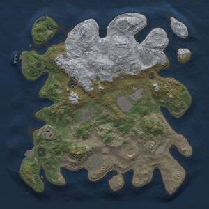 Thumbnail Rust Map: Procedural Map, Size: 3500, Seed: 1389776727, 13 Monuments