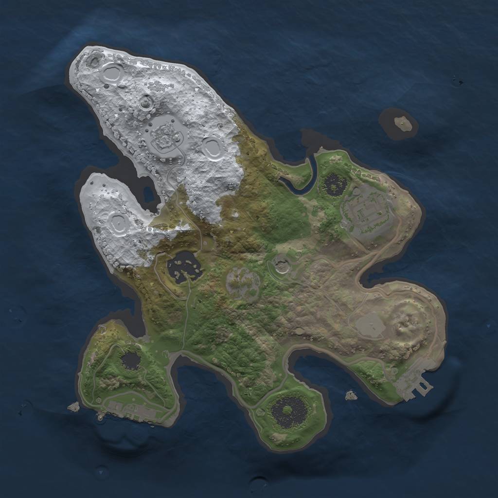 Rust Map: Procedural Map, Size: 2250, Seed: 69420621, 11 Monuments
