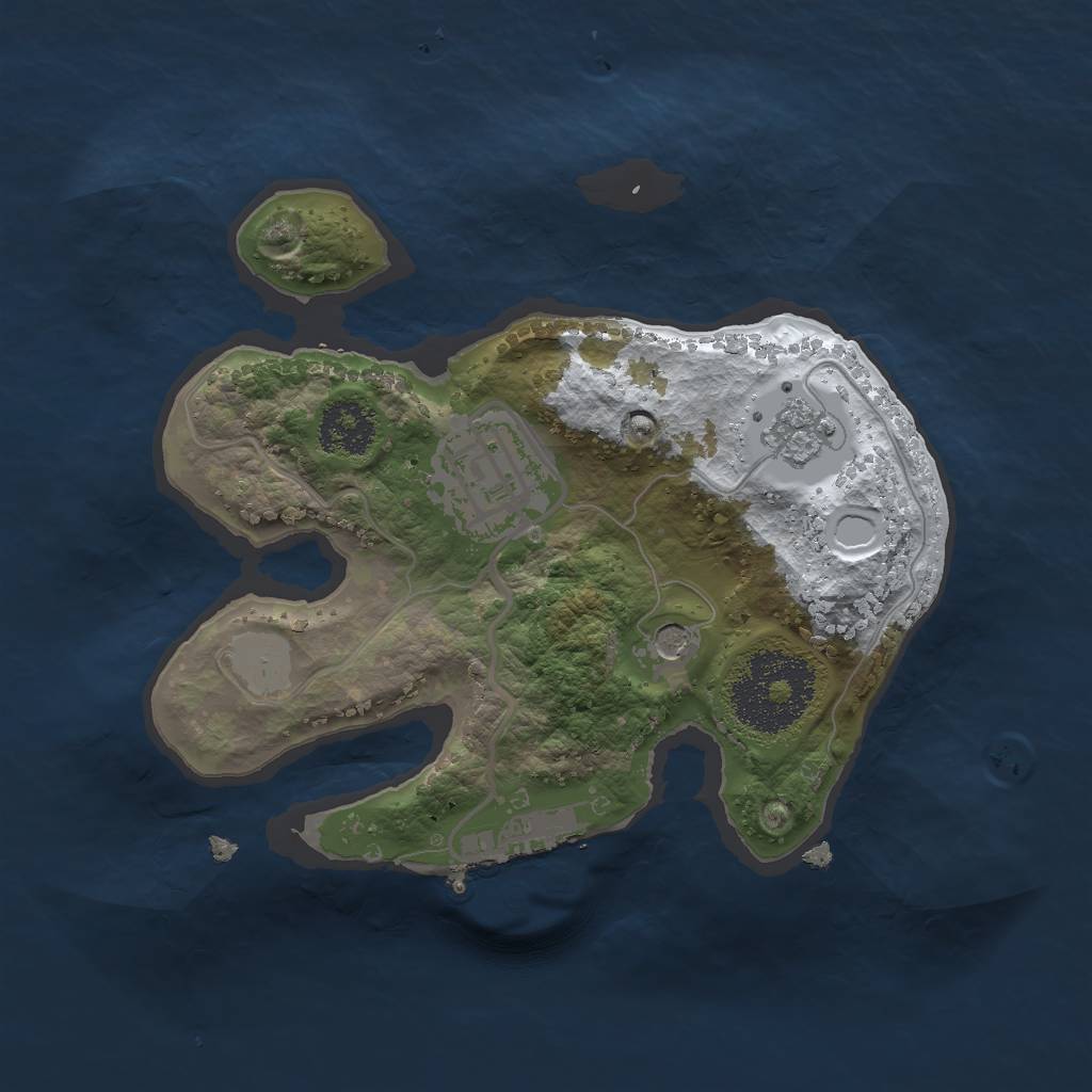 Rust Map: Procedural Map, Size: 2000, Seed: 221, 9 Monuments