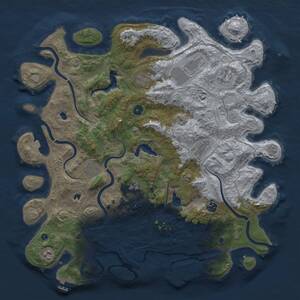 Thumbnail Rust Map: Procedural Map, Size: 4500, Seed: 40000, 15 Monuments