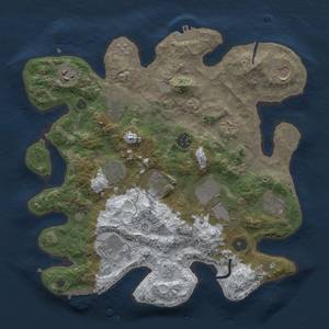 Thumbnail Rust Map: Procedural Map, Size: 3500, Seed: 271351849, 20 Monuments