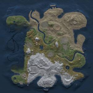 Thumbnail Rust Map: Procedural Map, Size: 3500, Seed: 271351849, 16 Monuments
