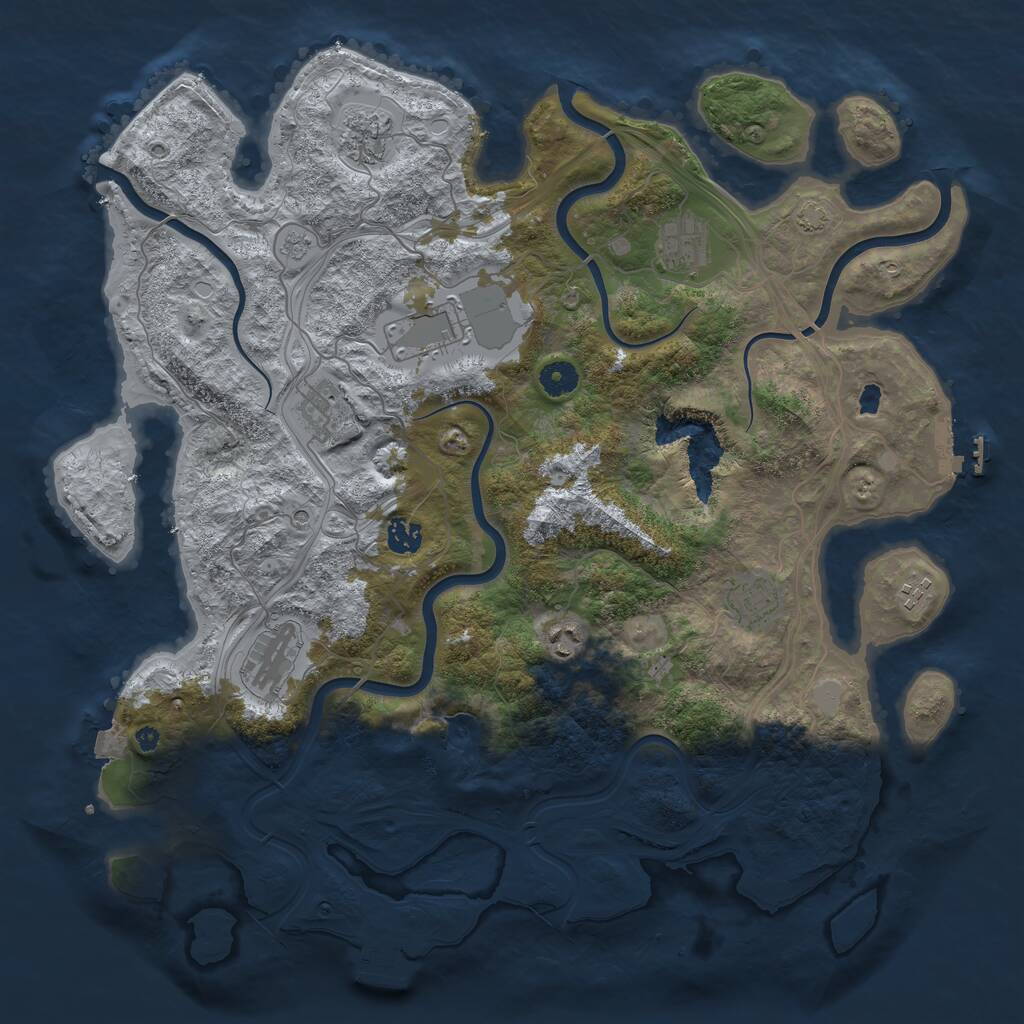 Rust Map: Procedural Map, Size: 4250, Seed: 12979, 15 Monuments