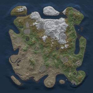 Thumbnail Rust Map: Procedural Map, Size: 3700, Seed: 1659095383, 20 Monuments