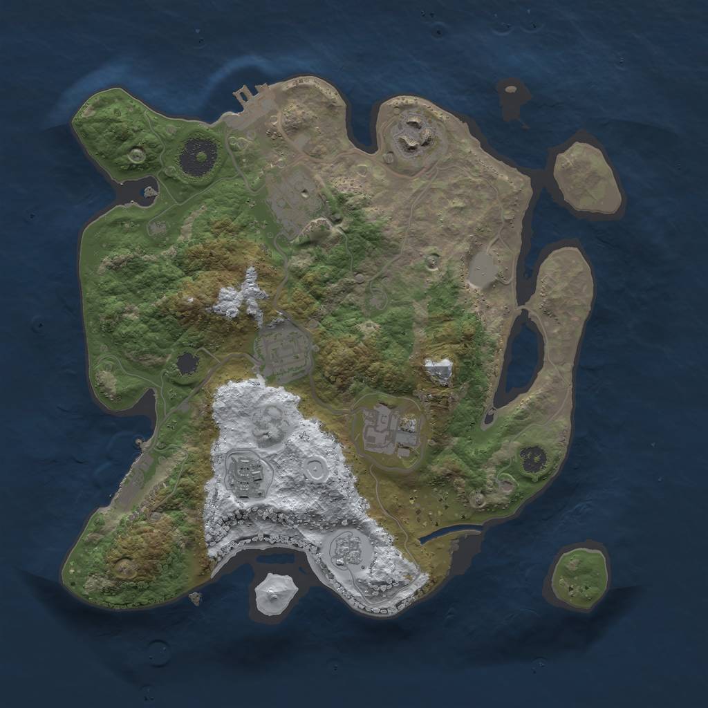 Rust Map: Procedural Map, Size: 2800, Seed: 846589537, 13 Monuments