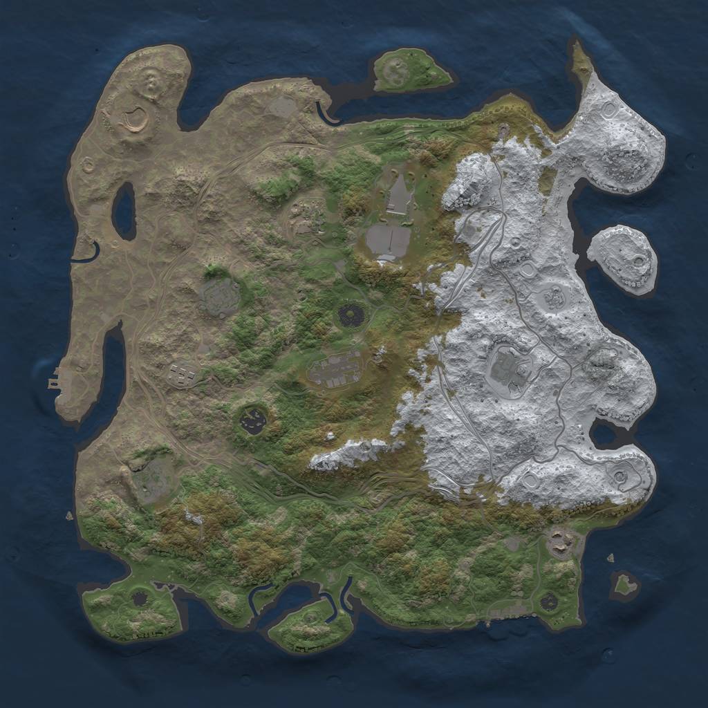 Rust Map: Procedural Map, Size: 4250, Seed: 798687670, 19 Monuments