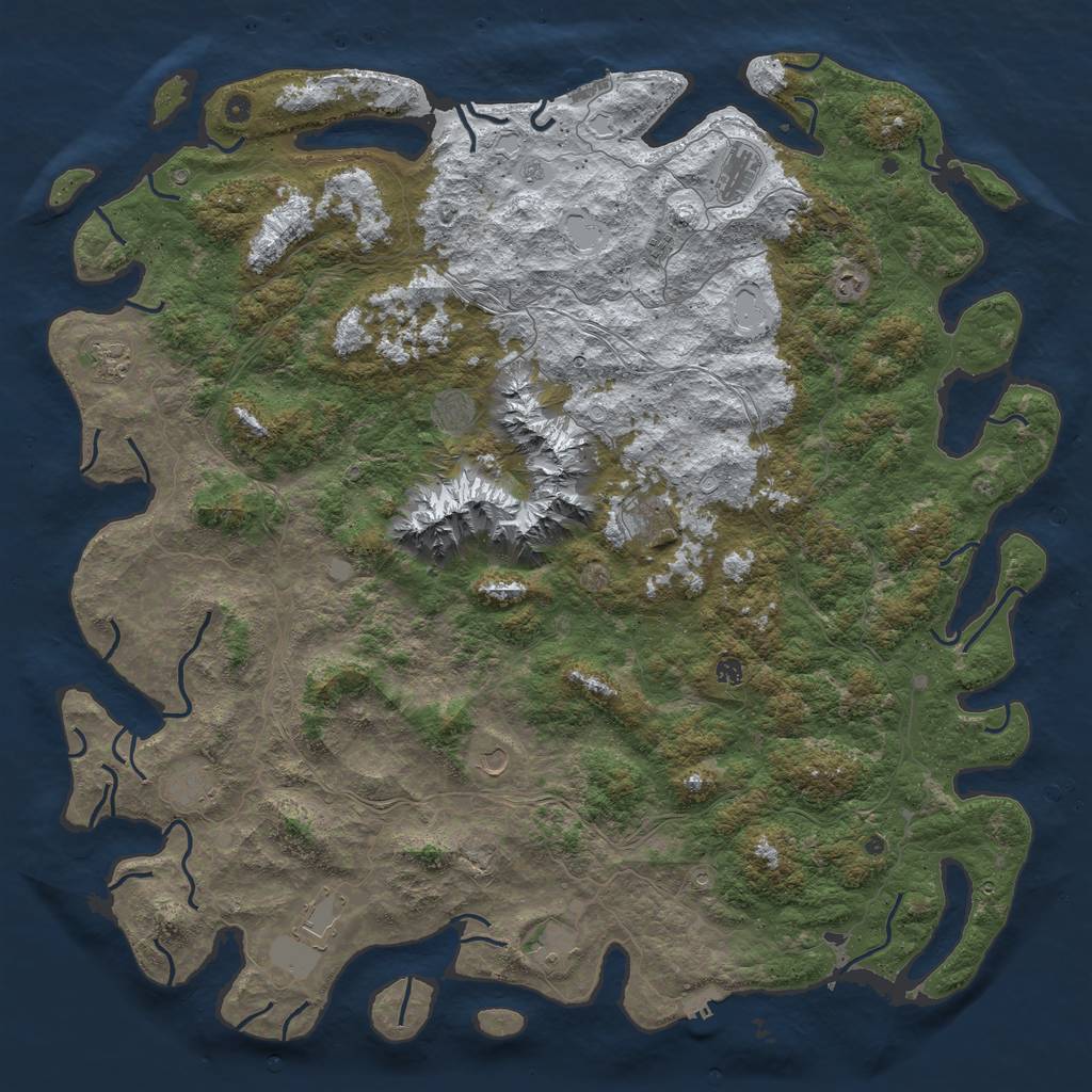 Rust Map: Procedural Map, Size: 6000, Seed: 3350, 20 Monuments