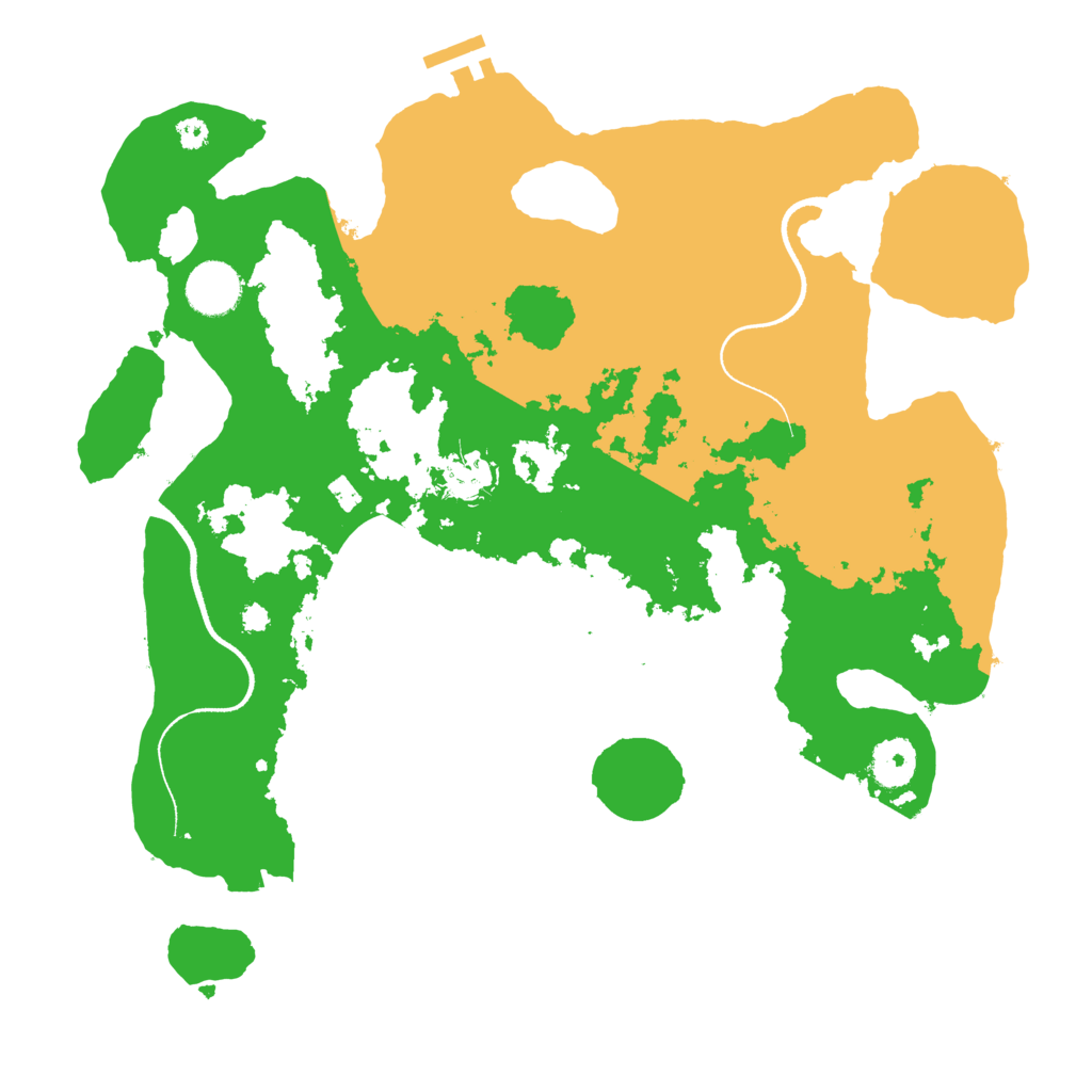 Biome Rust Map: Procedural Map, Size: 3500, Seed: 134874743