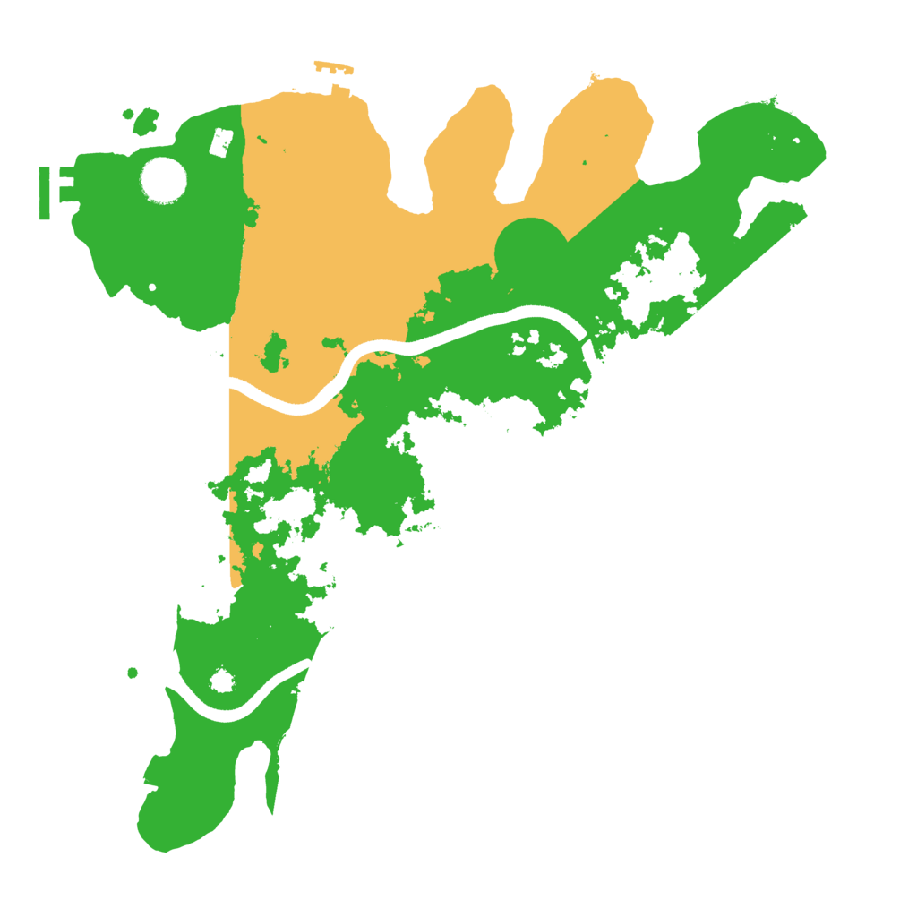 Biome Rust Map: Procedural Map, Size: 3500, Seed: 598733