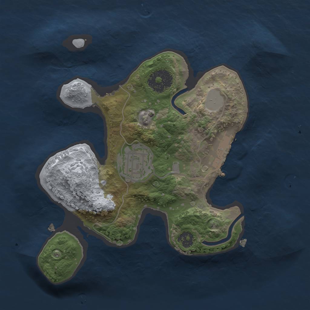 Rust Map: Procedural Map, Size: 2000, Seed: 27029, 7 Monuments