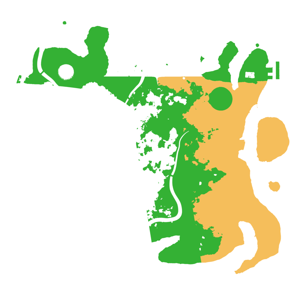 Biome Rust Map: Procedural Map, Size: 3500, Seed: 196106058