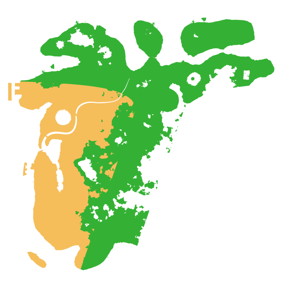 Biome Rust Map: Procedural Map, Size: 3500, Seed: 13898