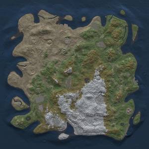 Thumbnail Rust Map: Procedural Map, Size: 4500, Seed: 2064460135, 19 Monuments