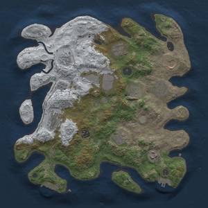 Thumbnail Rust Map: Procedural Map, Size: 3500, Seed: 1775818483, 20 Monuments