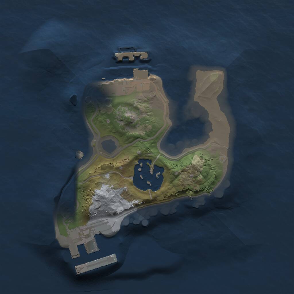 Rust Map: Procedural Map, Size: 1400, Seed: 462106423, 4 Monuments