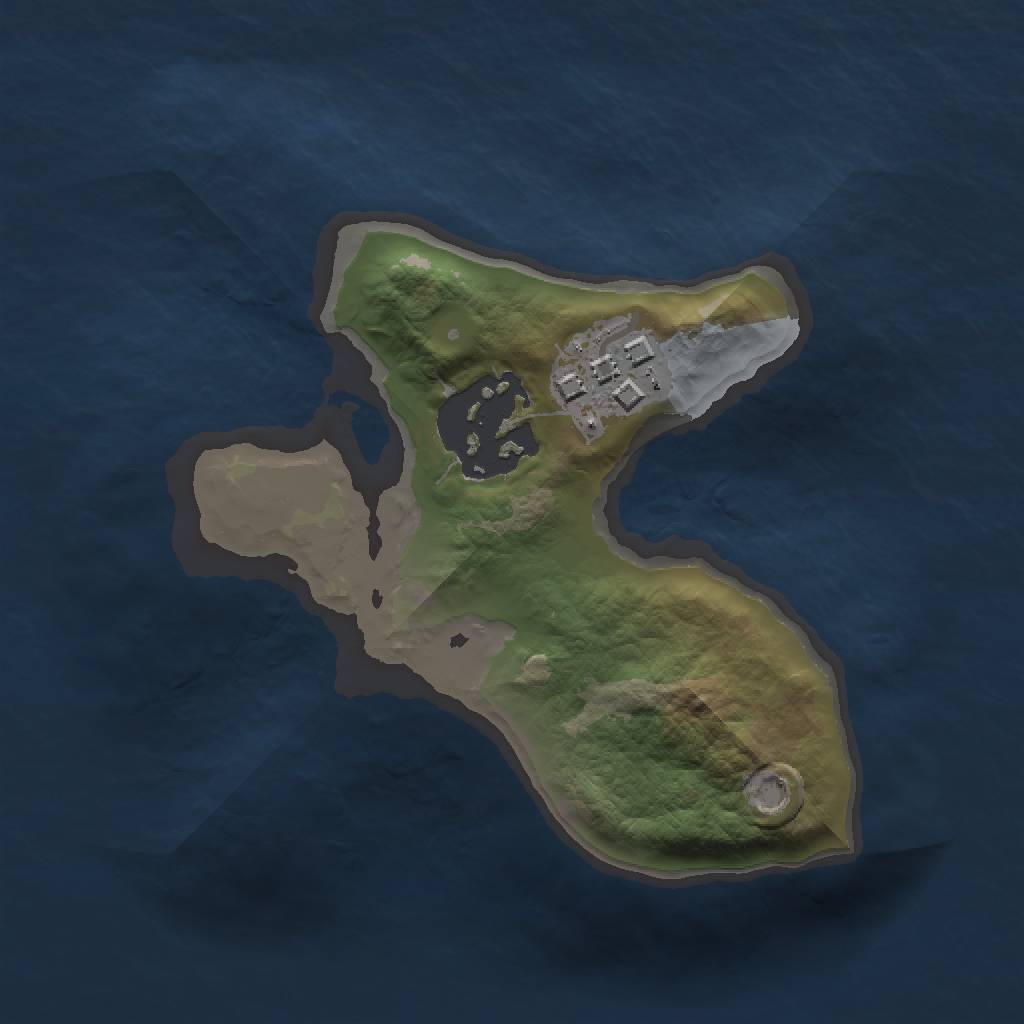 Rust Map: Barren, Size: 1500, Seed: 2314, 4 Monuments