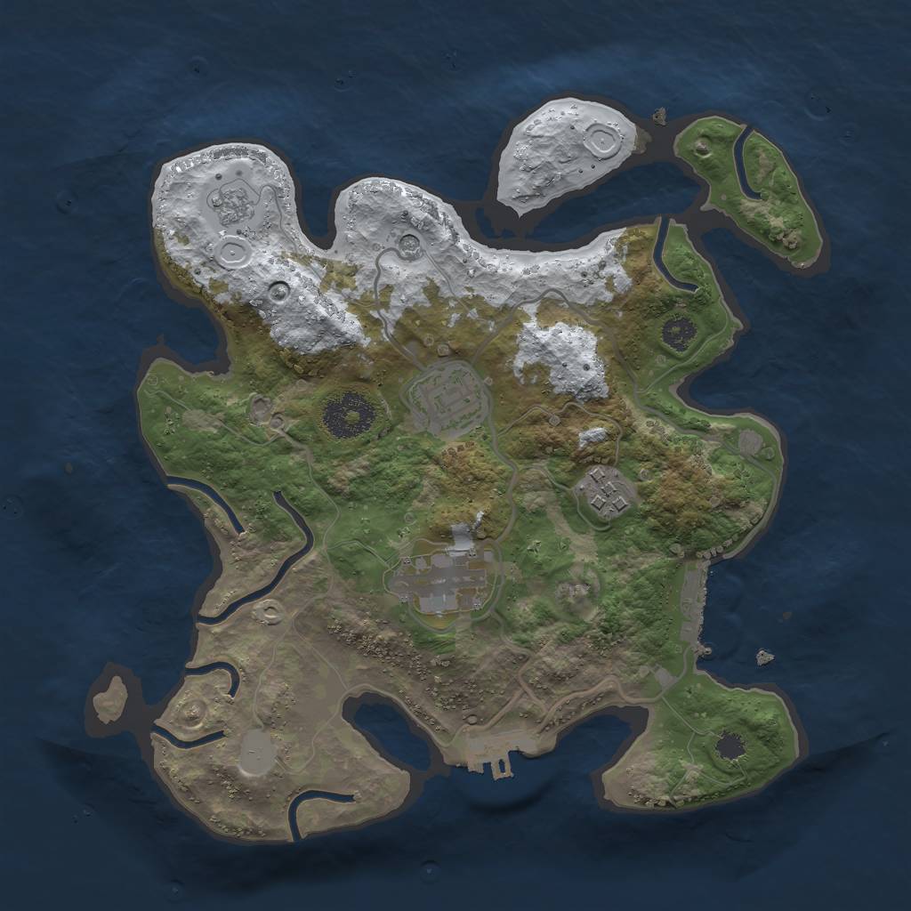 Rust Map: Procedural Map, Size: 2800, Seed: 341231, 12 Monuments