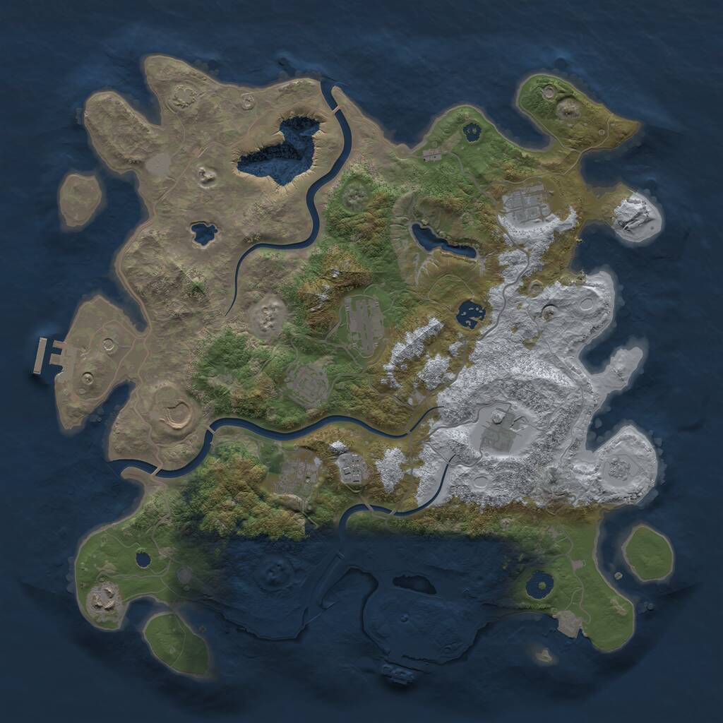 Rust Map: Procedural Map, Size: 4000, Seed: 899167, 15 Monuments
