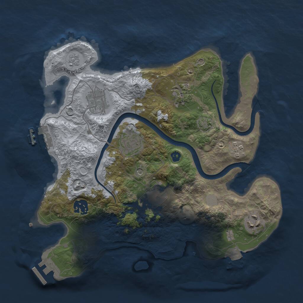 Rust Map: Procedural Map, Size: 3000, Seed: 92800652, 13 Monuments