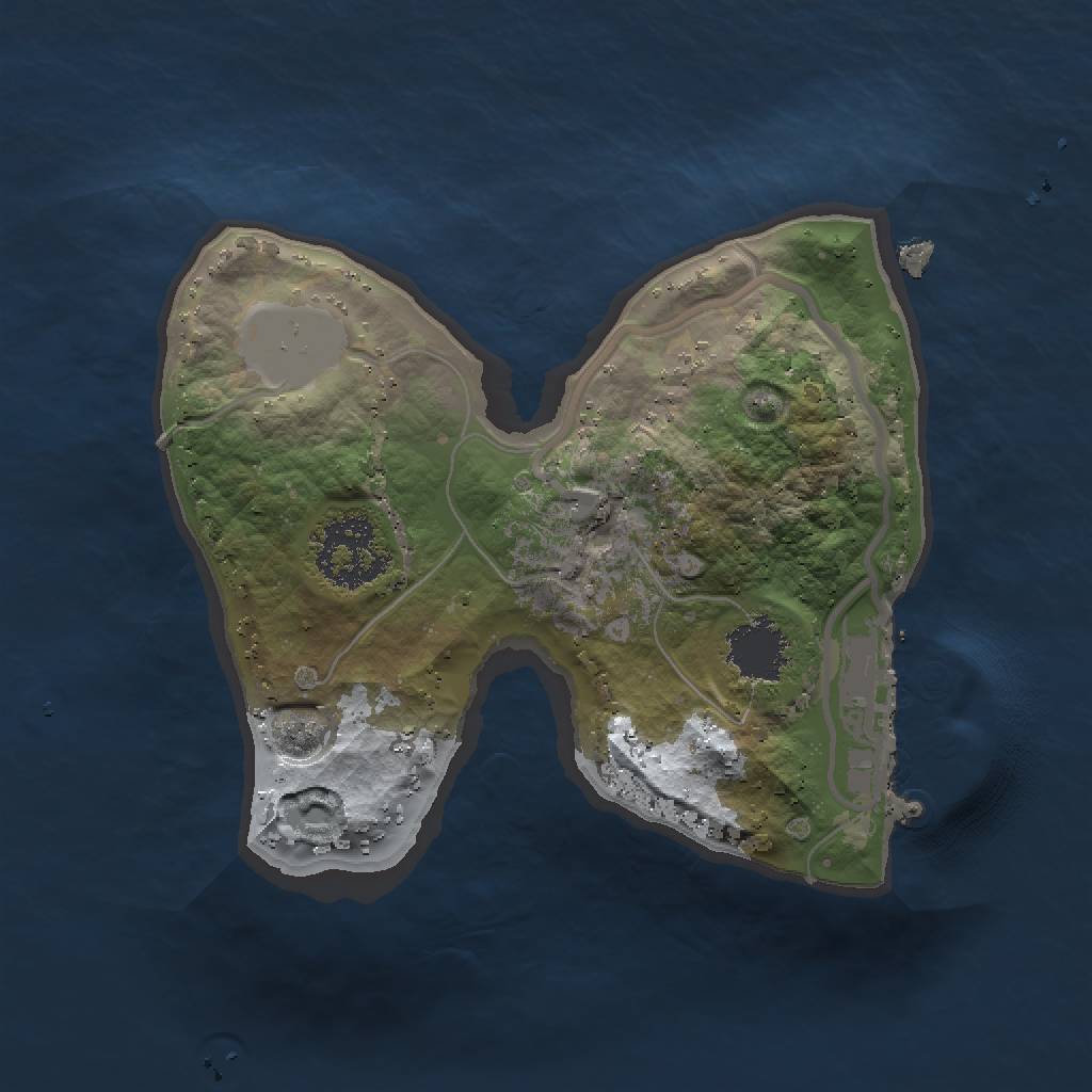Rust Map: Procedural Map, Size: 1500, Seed: 37, 5 Monuments