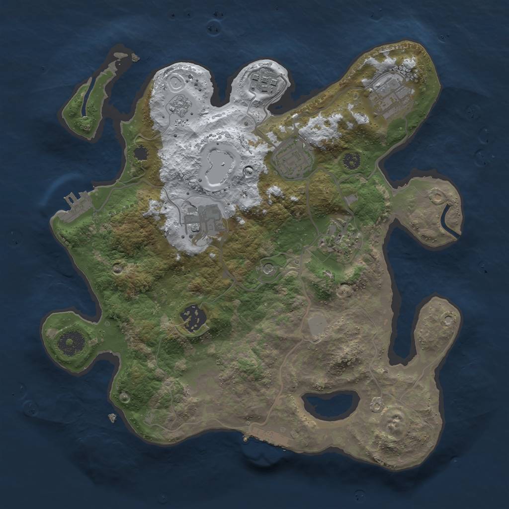 Rust Map: Procedural Map, Size: 3000, Seed: 20700, 15 Monuments