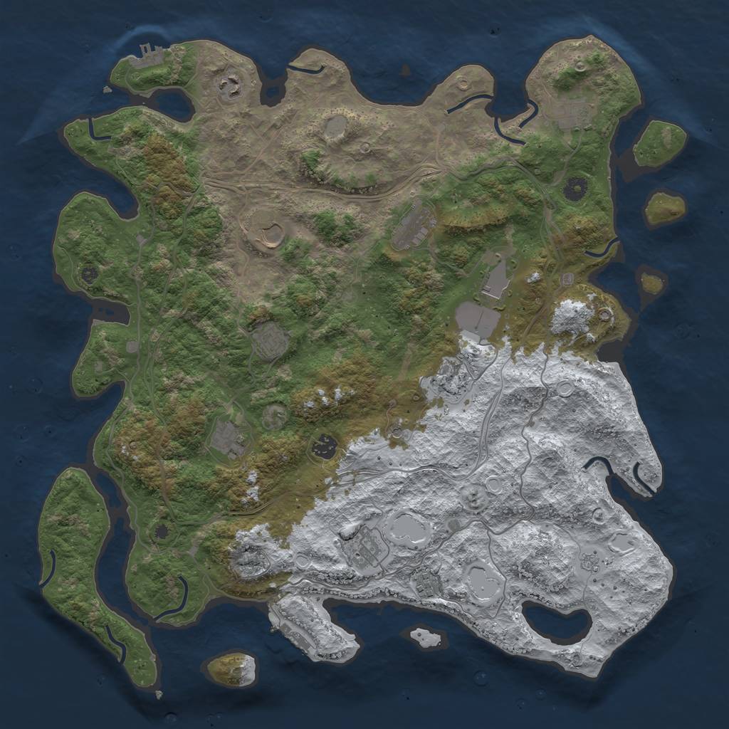Rust Map: Procedural Map, Size: 4500, Seed: 3062022, 20 Monuments