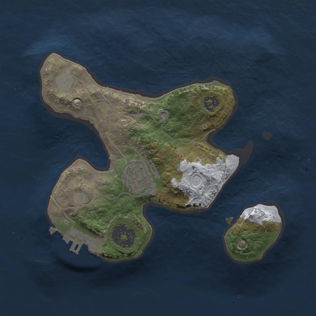 Rust Map: Procedural Map, Size: 2000, Seed: 59866598, 7 Monuments